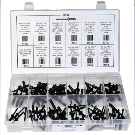 Auveco NYLON RIVET QUIK-SELECT KIT 6806